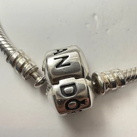 Authentic Pandora Sterling Silver Snake Chain Bracelet 8”